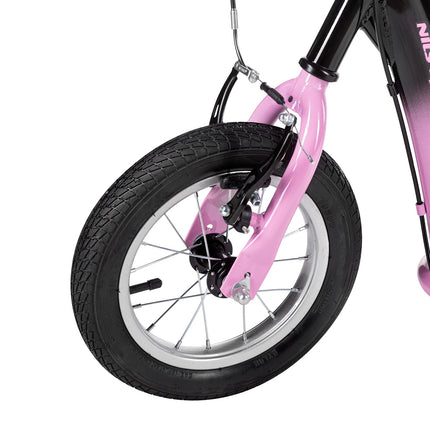 Trottinette rose pour enfants, hauteur réglable, légère