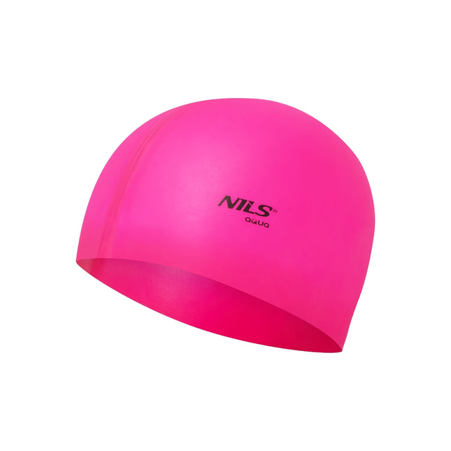 Pinke Silikon-Badekappe – Einfarbig