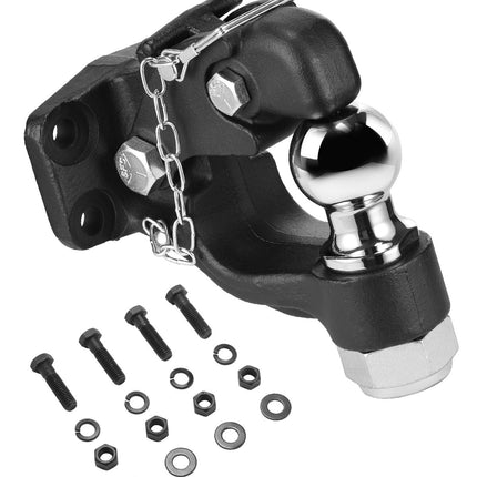 Pintle Hook Hitch, 20,000 lb, 2-Inch Ball, Mount Kit