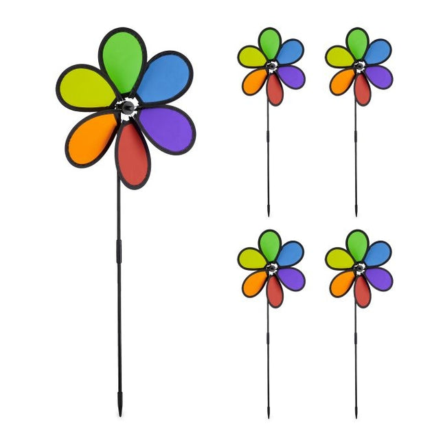 Ensemble de 5 fleurs en moulinet