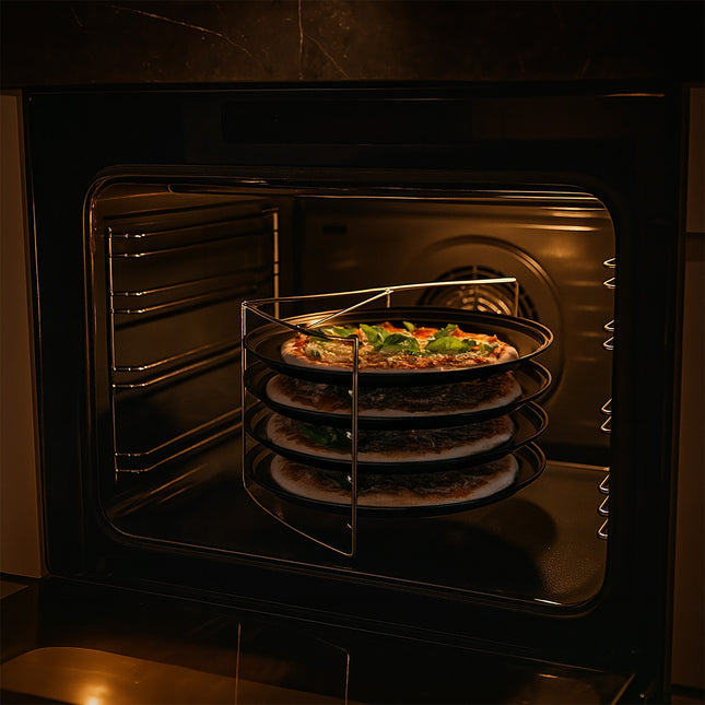 Ensemble de plaques à pizza avec grille - antiadhésives et perforées