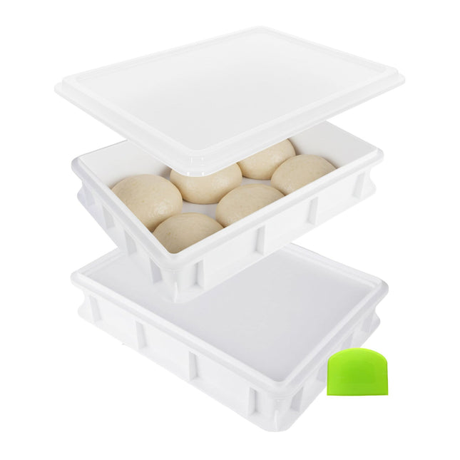 Boîte de fermentation pour pâte à pizza - Contient 12 boules, empilable