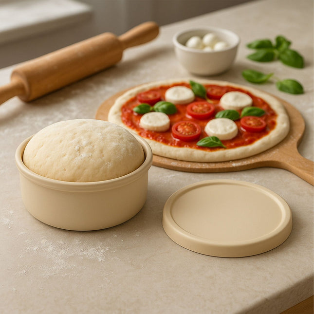 Set de bacs de fermentation pour pâte à pizza avec couvercles - lot de 4