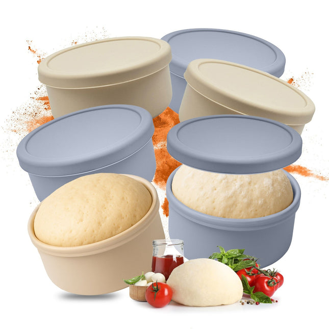 Ensemble de boîtes de fermentation pour pâte à pizza avec couvercles