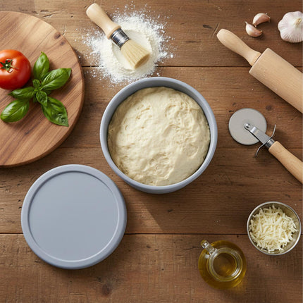 Set de bacs de fermentation pour pâte à pizza avec couvercles - lot de 4