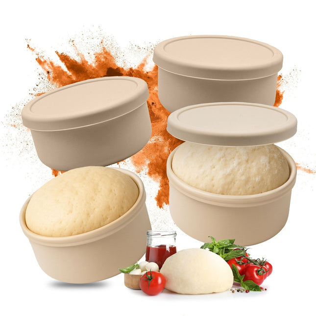 Boîtes de fermentation pour pâte à pizza avec couvercles, lot de 4