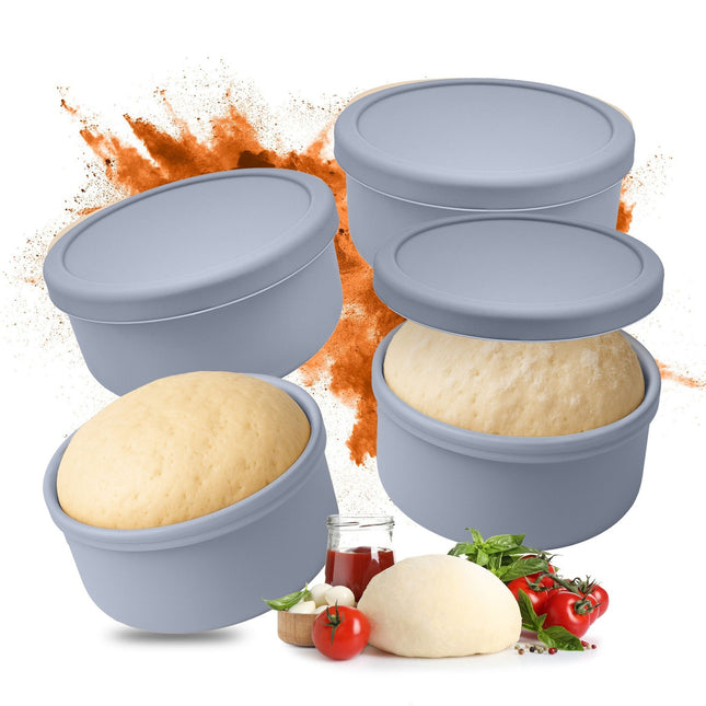 Boîtes de fermentation pour pâte à pizza avec couvercles, lot de 4