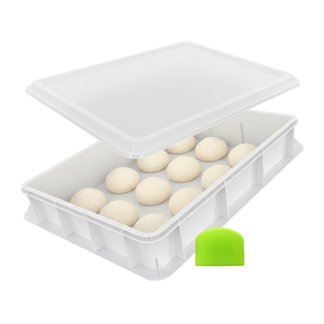Boîte de fermentation pour pâte à pizza avec couvercle, peut contenir 12 à 16 boules