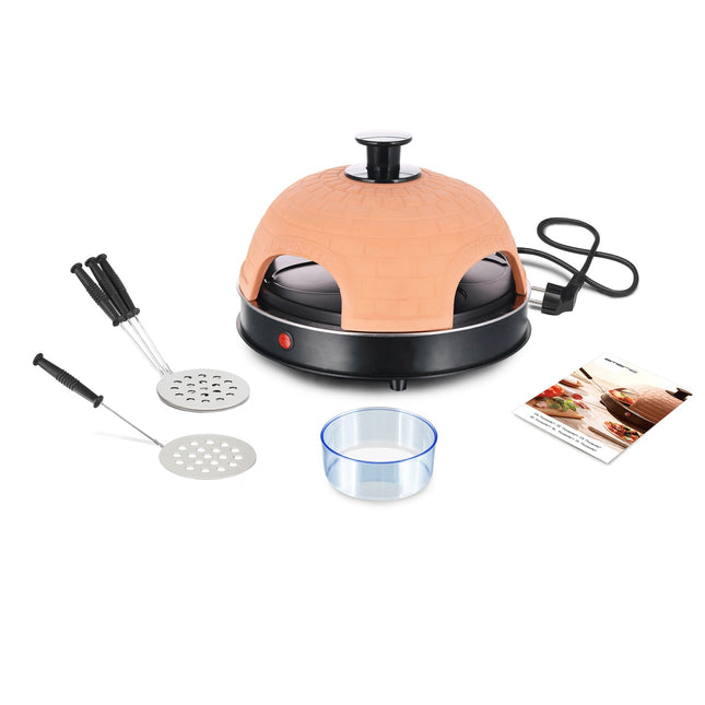 Pizzabäcker Terrakotta inkl. 4 Pizzaschieber