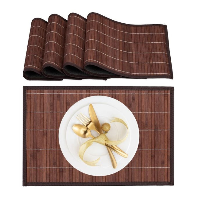 Lot de 4 sets de table en bambou