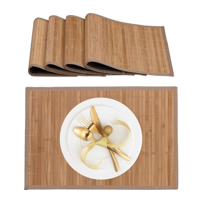 Lot de 4 sets de table en bambou
