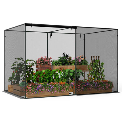 Tente de protection pour plantes avec porte enroulable, 310 x 200 x 200 cm