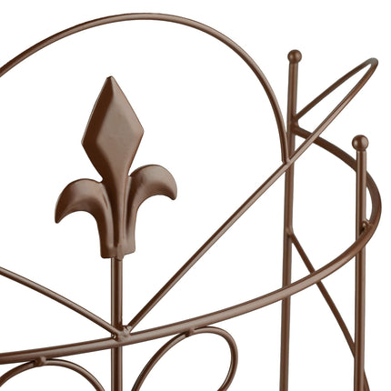 Tuteurs pour plantes, 2 pièces en fer, motif fleur de lys