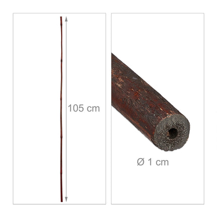 Tuteurs pour plantes, 105 cm, lot de 24