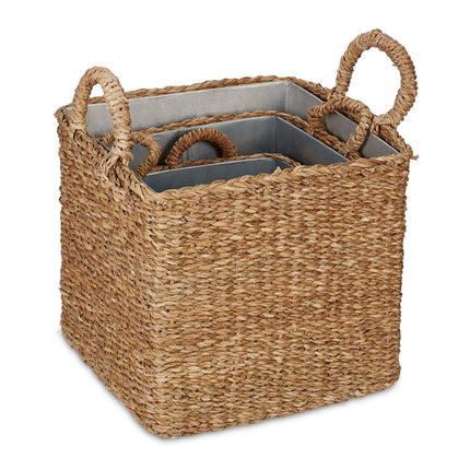 Pflanzkorb mit Zinkschale 3er Set
