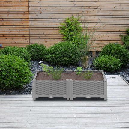 Jardinière aspect rotin