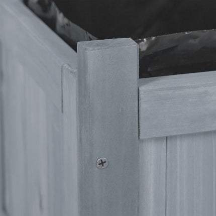 Pflanzkasten mit Spalierwand in Grau