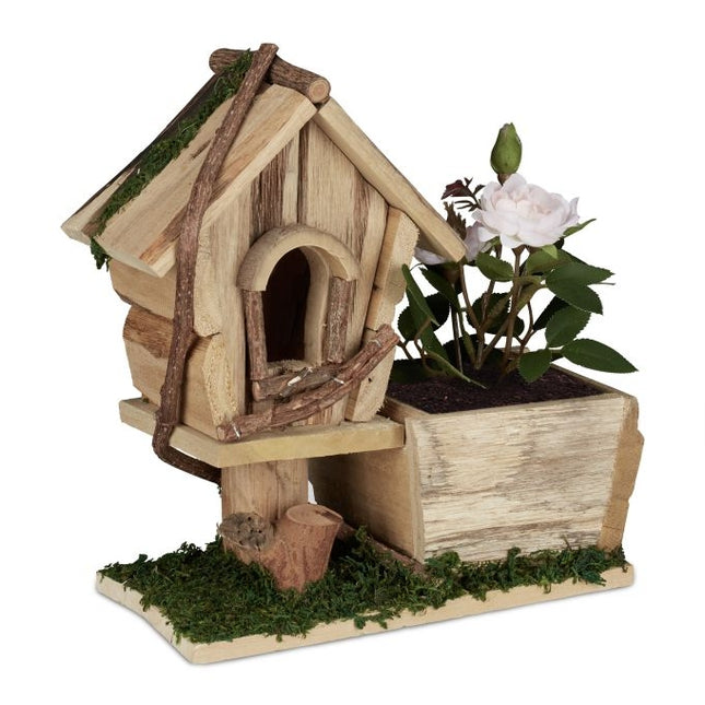 Jardinière avec nichoir