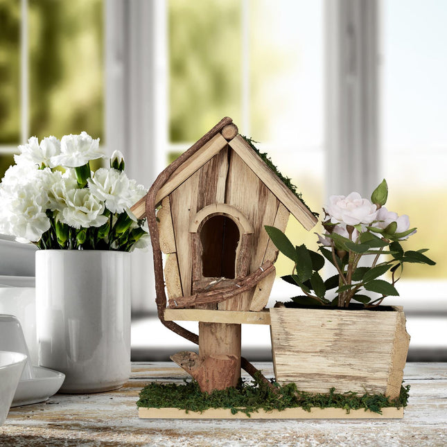 Jardinière avec nichoir