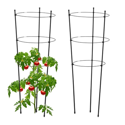 Pflanzenstütze 76 cm schwarz, 2er Set