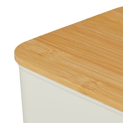 Kunststoff-Aufbewahrungsboxen mit Bambusdeckel, 2er-Set