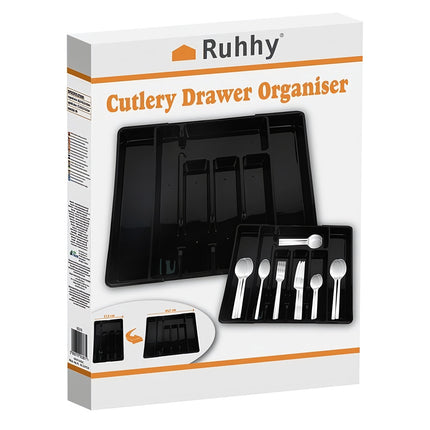 Insert/organisateur de tiroir en plastique Ruhhy 24748