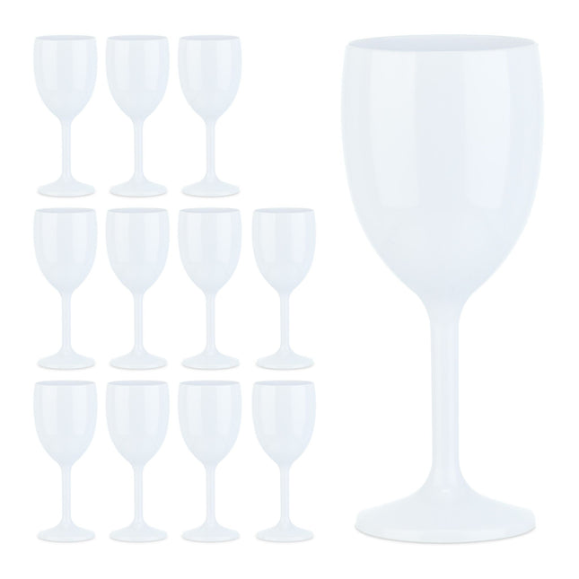 Verres à vin en plastique - lot de 12