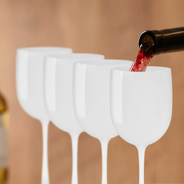 Verres à vin en plastique, lot de 6