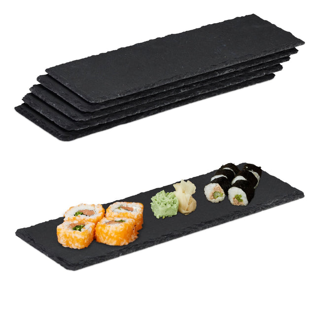Assiette à carreaux en ardoise 30x10 cm