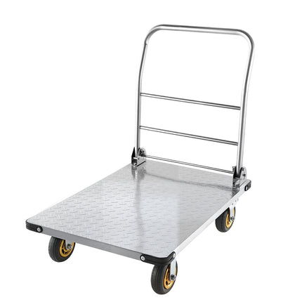Platform Truck 2000 lb, Foldable Steel, Swivel Wheels