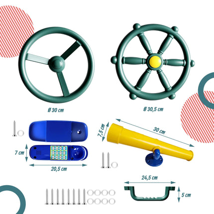 Ensemble d'accessoires pour tour de jeu, kit résistant aux intempéries de 8 pièces