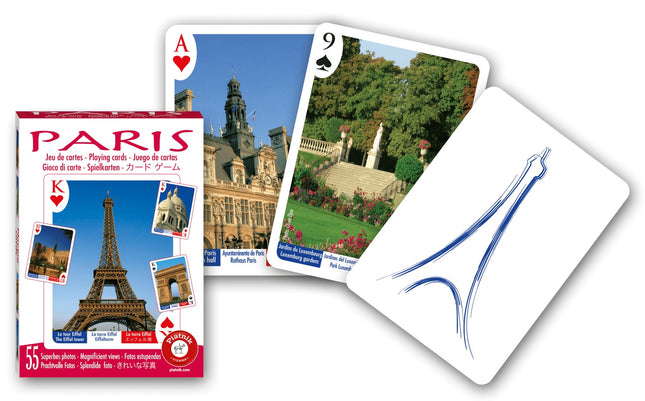 Cartes à jouer, design parisien, matériau durable