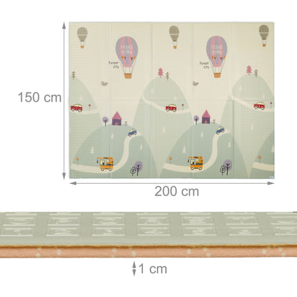 Tapis de jeu pliable sur le thème des animaux et de la route