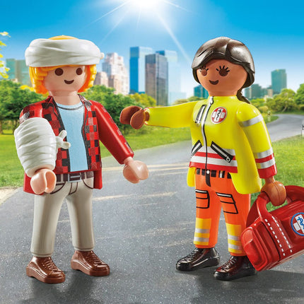 Playmobil Duopacks Paramédical avec patient 71506