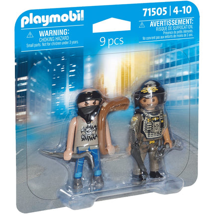 Playmobil Duopacks Police Tactique Avec Voleur 71505