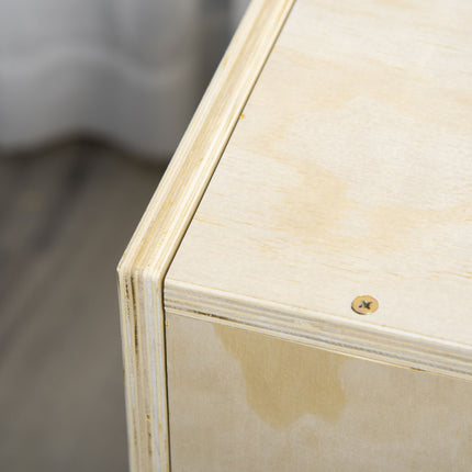 Plyo Box 3-in-1, Naturholz, 3 Höhen, 40,5x35,5x30,5 cm