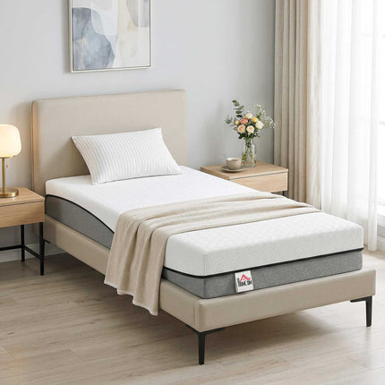 Matelas à ressorts ensachés avec mousse à mémoire de forme infusée au gel, thé vert, 200 x 90 x 20 cm