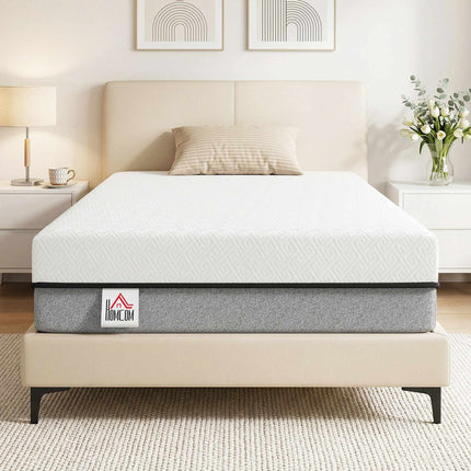 Matelas à ressorts ensachés avec mousse à mémoire de forme infusée au gel, thé vert, 200 x 90 x 20 cm