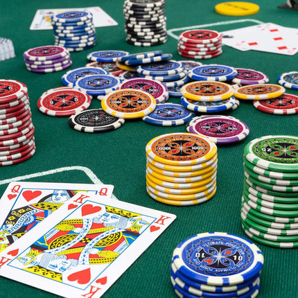 Pokerset, 300 Chips, Texas Hold'em, Aluminiumkoffer