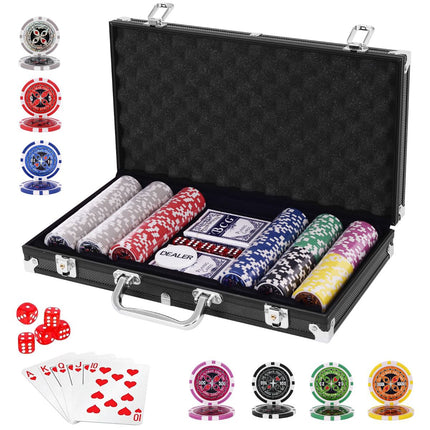 Pokerset, 300 Chips, Texas Hold'em, Aluminiumkoffer
