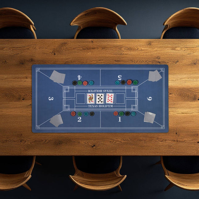 Tapis de table de poker, 120 x 60 cm, antidérapant, imperméable