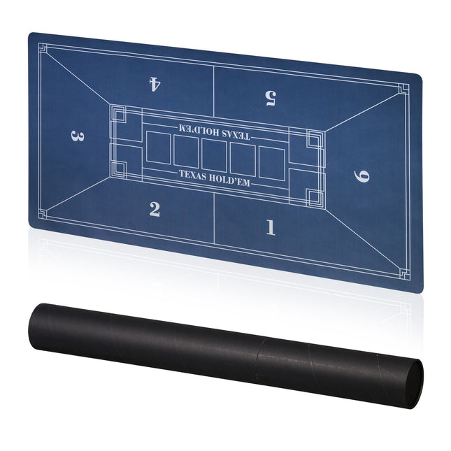 Tapis de table de poker, 120 x 60 cm, antidérapant, imperméable