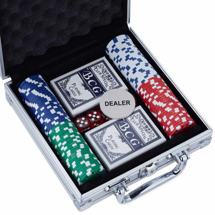Pokerkoffer mit 100 Chips