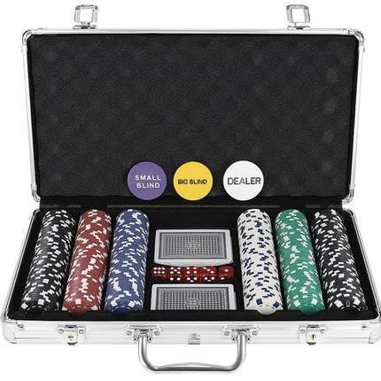 Poker - Set mit 300 Chips im HQ-Koffer 