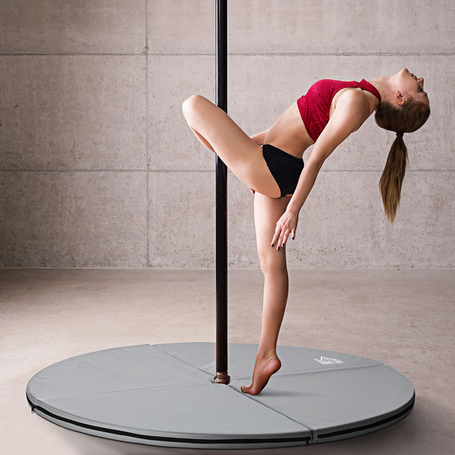 Poledance Matte, 5 cm dick, 150 cm Durchmesser, hellgrau