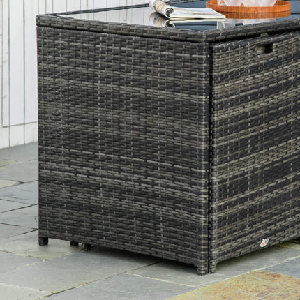 Mobilier De Jardin En Polyrotin Pour 4 Personnes, Groupe De Salle À Manger En Rotin, Groupe De Sièges Avec Canapé, Acier, Gris