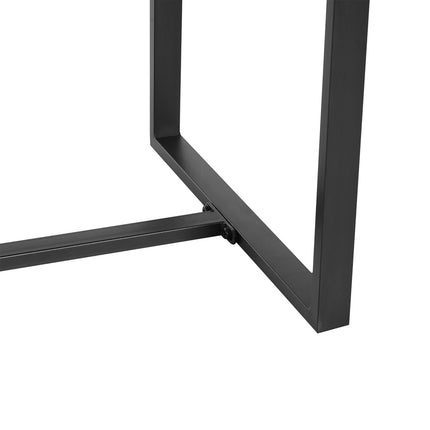 Schwarze Polyrattan Balkonmöbel-Set mit Kissen für 2 Personen