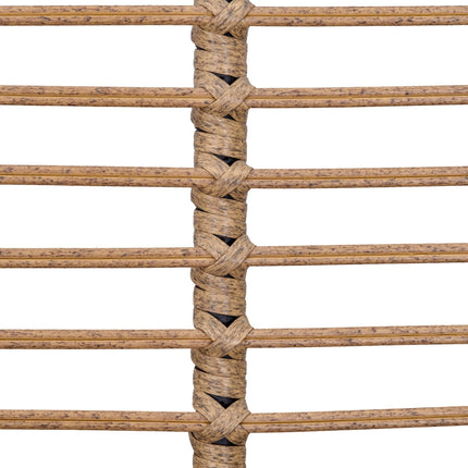 4er-Sofagruppe aus Rattan, Tisch aus gehärtetem Glas, Kissen