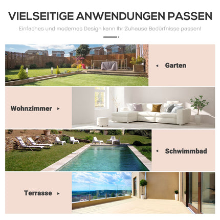 4er-Sofagruppe aus Rattan, Tisch aus gehärtetem Glas, Kissen