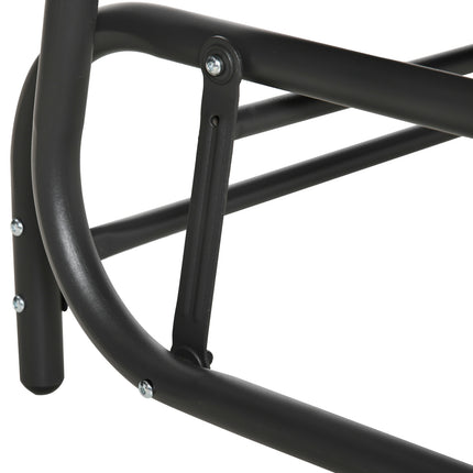 Banc À Balançoire En Polyrotin 2 Places Pour Patio Extérieur, Causeuse De Jardin, Balançoire De Jardin Avec Dossier, Banc De Parc, Marron, 70 X 120 X 84 Cm